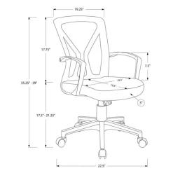 Monarch Office chair - / base on castors - Black Discount