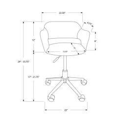 Monarch Office chair - / chrome metal hydraulic lift base - Black Discount