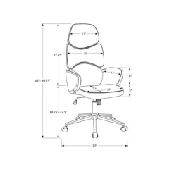 Monarch Office chair - executive / padded backrest and sides / metal base - adjustabl - Black Online