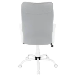 Monarch Office chair - executive / fixed armrests - adjustable height - grey fabric / - White Hot