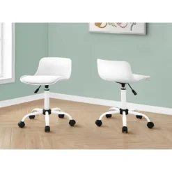 Monarch Office chair - juvenile low back - adjustable height    - White Sale