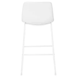 Monarch Office chair - standing desk / metal frame - curved backrest / leather- - White Hot
