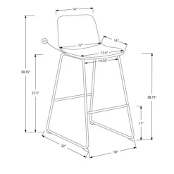 Monarch Office chair - standing desk / metal frame - curved backrest / leather- - White Hot