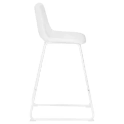 Monarch Office chair - standing desk / metal frame - curved backrest / leather- - White Hot