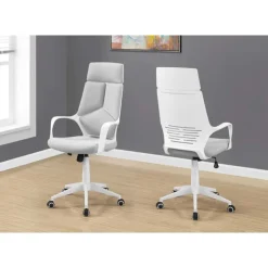 Monarch Office chair - / grey fabric / high back executive - White Outlet
