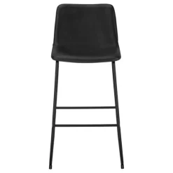 Monarch Office chair   standing desk / metal frame - curved backrest / leather- - Black Best