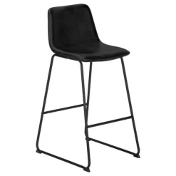 Monarch Office chair   standing desk / metal frame - curved backrest / leather- - Black Best