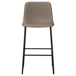 Monarch Office chair   standing desk / metal frame - curved backrest / leather- - Taupe Hot