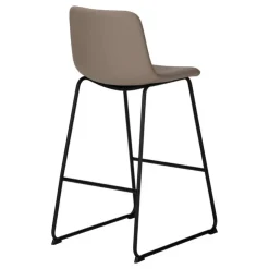 Monarch Office chair   standing desk / metal frame - curved backrest / leather- - Taupe Hot