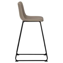 Monarch Office chair   standing desk / metal frame - curved backrest / leather- - Taupe Hot