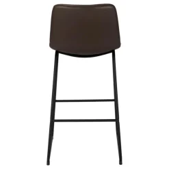 Monarch Office chair   standing desk / metal frame - curved backrest / leather- - Brown Clearance