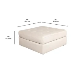 Ottoman 36 x 36 x 17 - Beige Best