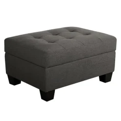 Ottoman with Storage Grey Discount