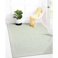 Outdoor 7 x 10 ft Rug Mint Green
