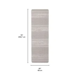 Outdoor 2 x 7 ft Rug Grey Clearance