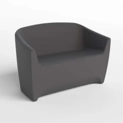 Meubles South Shore Outdoor Loveseat Dark Gray Best