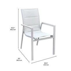 Outdoor Polywood and Aluminum Table with 6 Chairs BEIGE/GREY
