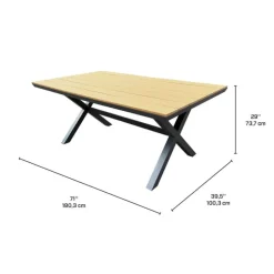 Outdoor Polywood and Aluminum Table with 4 Chairs Grey Online