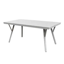 Outdoor Polywood and Aluminum Rectangular Table Greige Best