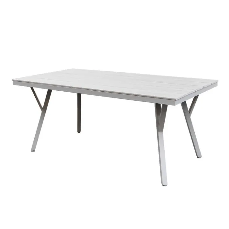 Outdoor Polywood and Aluminum Rectangular Table Greige Best