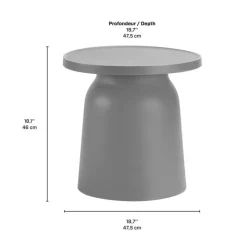 Outdoor Resin Accent Table - Grey Best