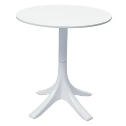 Outdoor Resin Round Table - White