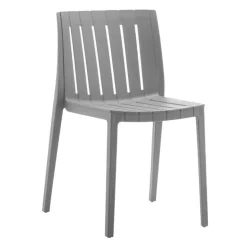 Outdoor Resin Stackable Chairs (Set of 2) - Grey New