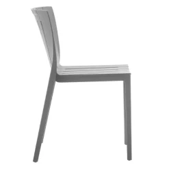 Outdoor Resin Stackable Chairs (Set of 2) - Grey New