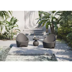 Meubles South Shore Outdoor Side Table Dark Gray New