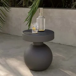 Meubles South Shore Outdoor Side Table Dark Gray New