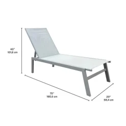 Outdoor Textilene Lounge Chair - Beige Best