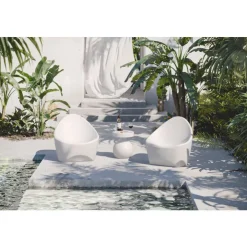 Meubles South Shore Outside Lounge Chair White Hot