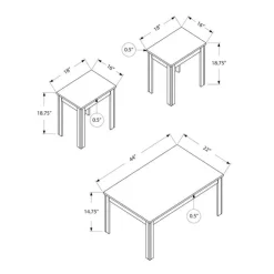 Monarch 3Pcs Coffee Table Set - Black Discount