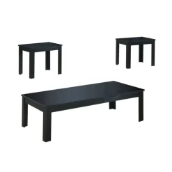 Monarch 3Pcs Coffee Table Set - Black Discount