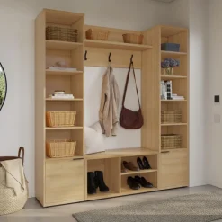 Nexera 4-Piece Entryway Furniture Set – Natural Golden maple Sale