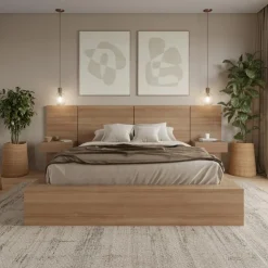 Nexera 4-Piece King Bed Set (78") - Brown Oak Best