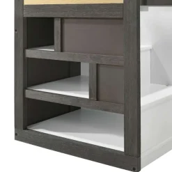 5-Piece Twin Loft Bed with Storage and Desk (39") Grey Best