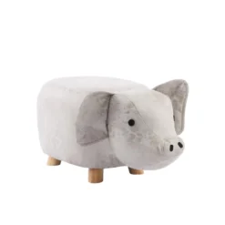Piglet-Shaped Kids Pouf – 13.4" x 23.22" x 14.2" Beige Clearance