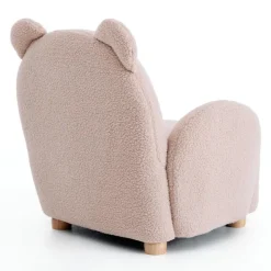 Pink Bear-Shaped Kids Armchair – 22.4" x 22.6" x 22.4" Beige Online