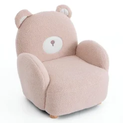 Pink Bear-Shaped Kids Armchair – 22.4" x 22.6" x 22.4" Beige Online