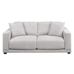 Sofa By Fancy Plushy Loveseat GREIGE New