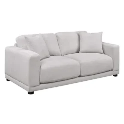 Sofa By Fancy Plushy Loveseat GREIGE New