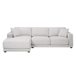 Sofa By Fancy Plushy Sectional with Left-Side Chaise GREIGE Outlet