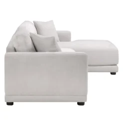 Sofa By Fancy Plushy Sectional with Right-Side Chaise GREIGE