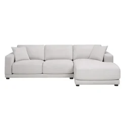 Sofa By Fancy Plushy Sectional with Right-Side Chaise GREIGE