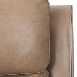 Power Leather Recliner with Adjustable Headrest - Taupe Mole Hot