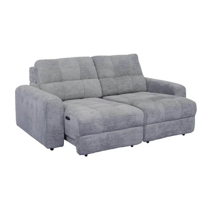 Power Modular Loveseat with Sliders - 2 pcs Grey Clearance