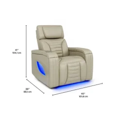 Power Modular Recliner with Massage, Heat, and Retractable Cup Holders Beige Best