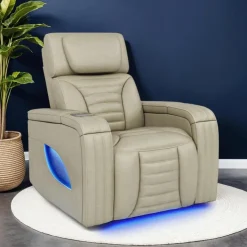 Power Modular Recliner with Massage, Heat, and Retractable Cup Holders Beige Best