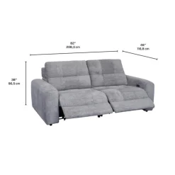 Power Modular Reclining Loveseat - 2 pcs Grey Hot